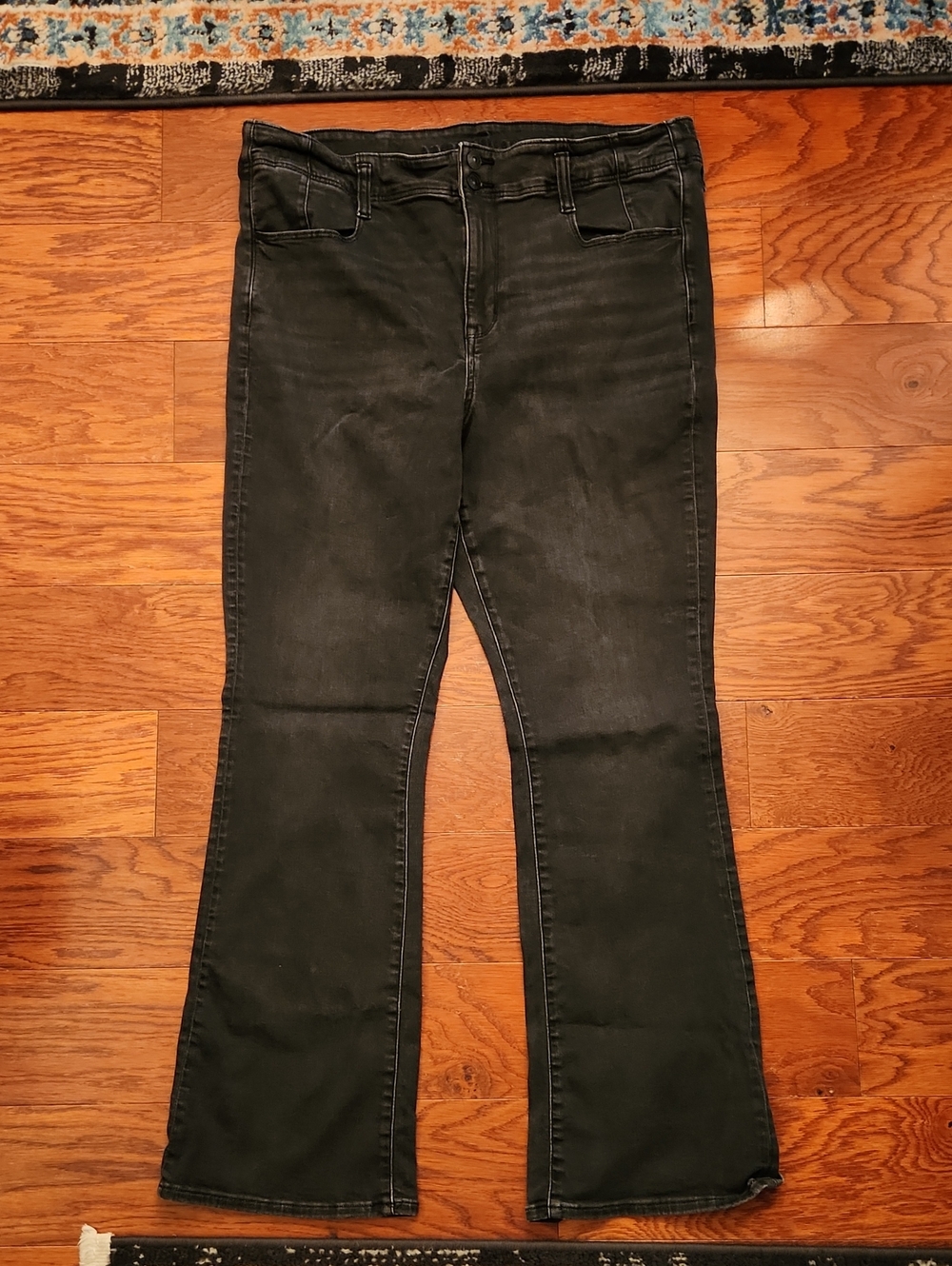 American Eagle Outfitters Black Flared Jeans